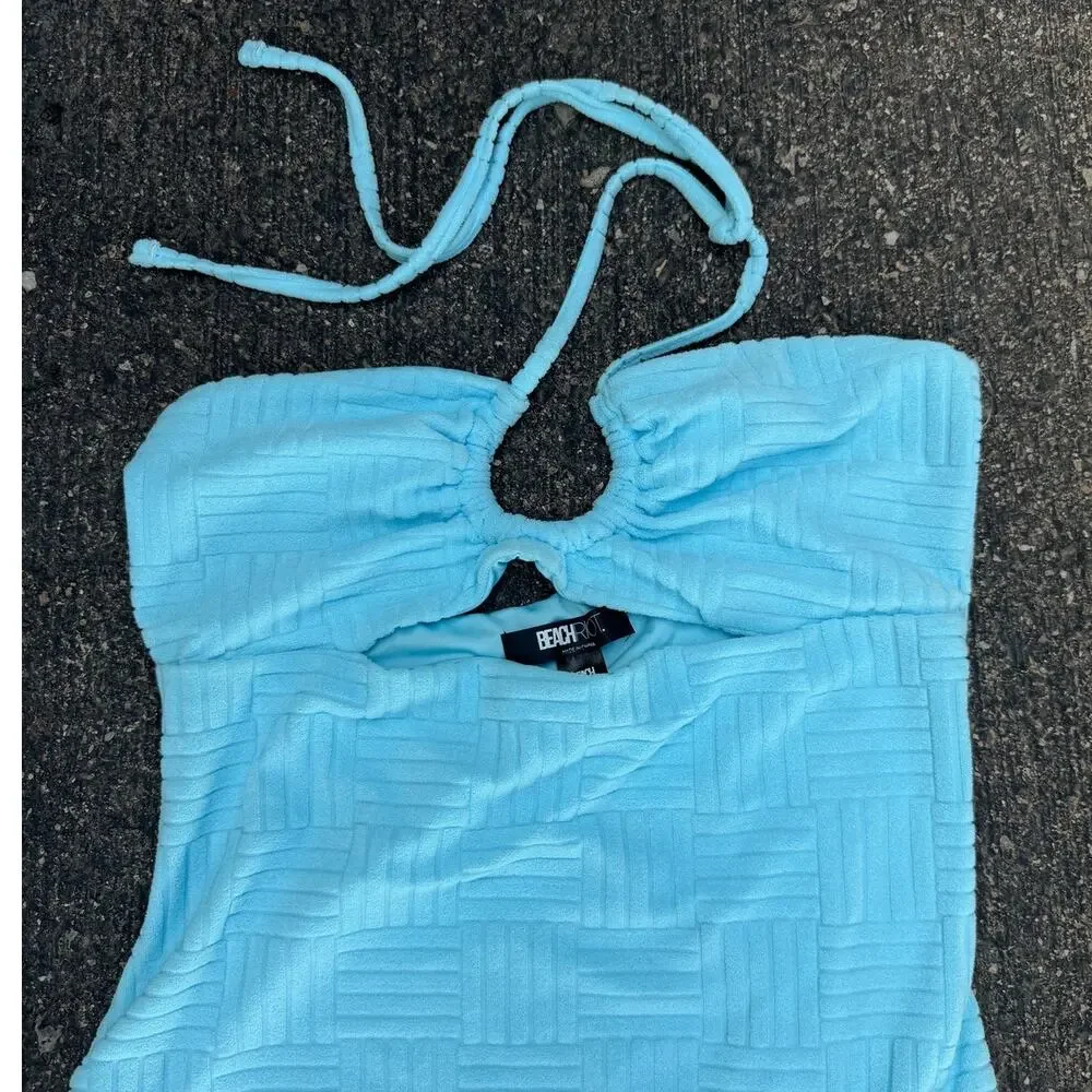 Beach Riot Phoenix One Piece Blueberry Ice Terry Size XL